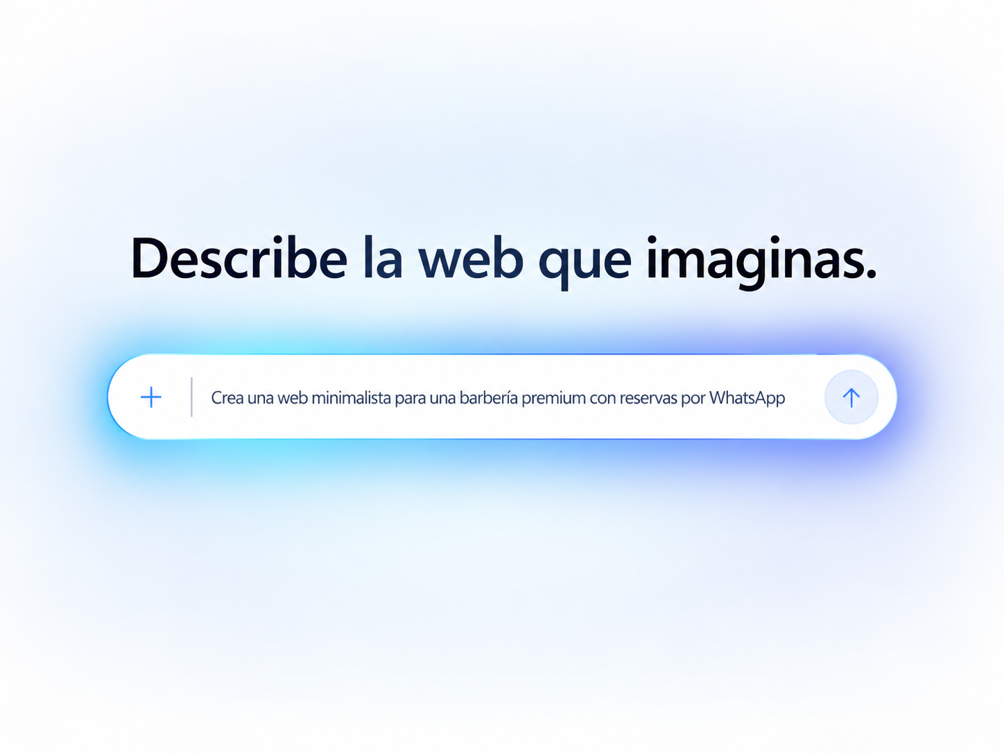 Interfaz para crear una web a partir de una descripción